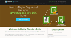 Desktop Screenshot of digitalsignatureindia.com